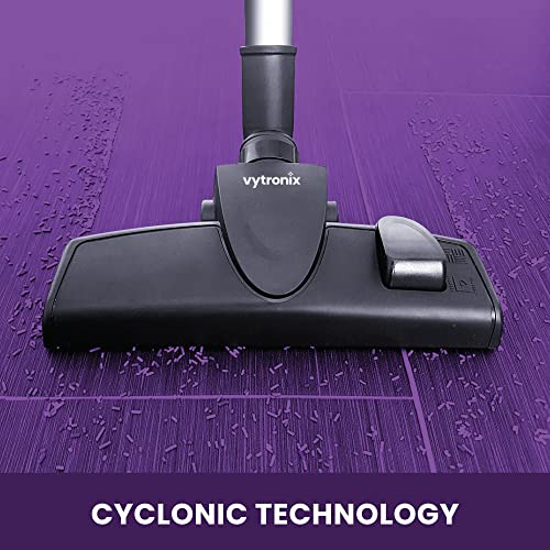 VYTRONIX CYL01 Bagless Cylinder Vacuum Cleaner, 800w High Power Motor, Compact and Lightweight, Cyclonic Vacuum and Carpet Cleaner with 4 stage HEPA Filter for removing Dust, Dirt and Allergens - Image 5
