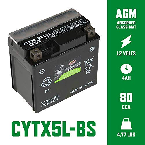 Image of Interstate Batteries YTX5L-BS Powersports Battery 12V 4Ah 80CCA AGM