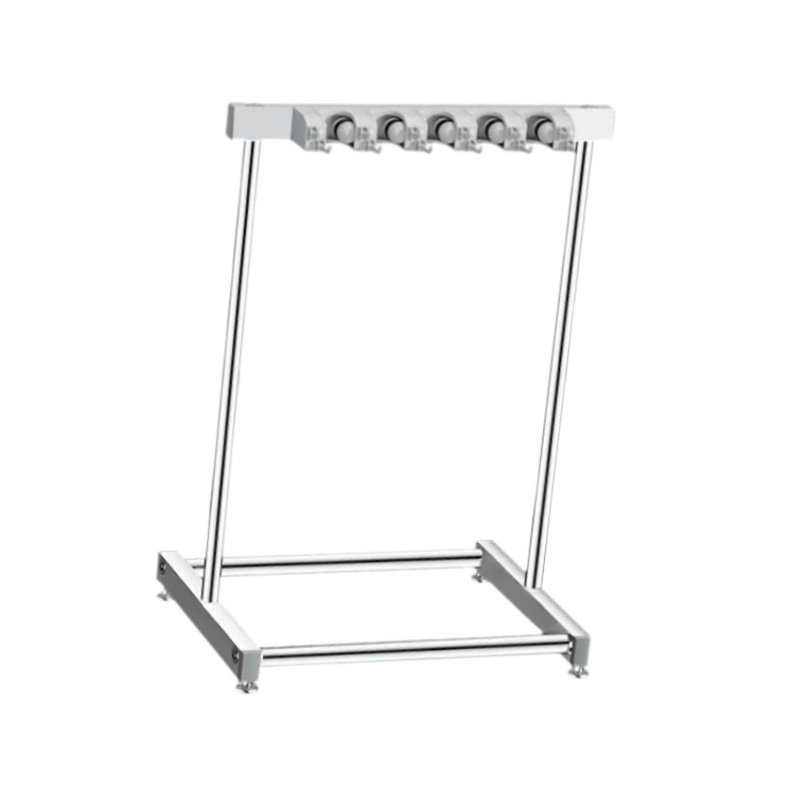 Qianly Soporte para Organizador de Escobas Y Fregonas Organizador Y Almacenamiento Extraíble Soporte para Escobas Colgador de Escobas Y Fregonas para, Sostener 5 Trapeadores