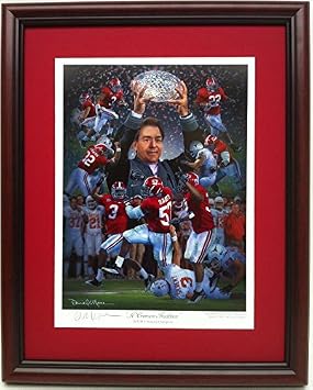 Alabama Football National Championship Framed Print Crimson Tradition by Daniel Moore