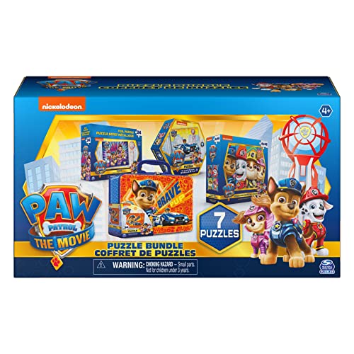 PAW Patrol: The Movie, 7 Puzzle Bundle 24-Piece 48-Piece Metallic Effect with Portable Carrying Tin Skye Liberty Lookout Tower, for Kids Ages 4 and up PAW Patrol: The Movie, 7 Puzzle Bundle 24-Piece 48-Piece Metallic Effect with Portable Carrying Tin Skye Liberty Lookout Tower, for Kids Ages 4 and up