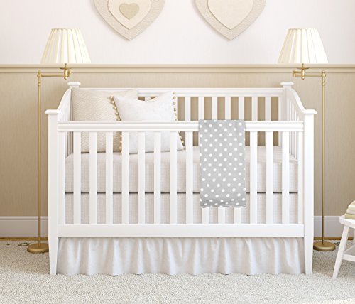 Image of Little Starter Plush Toddler Blanket, Grey Dot (Pack of 2)