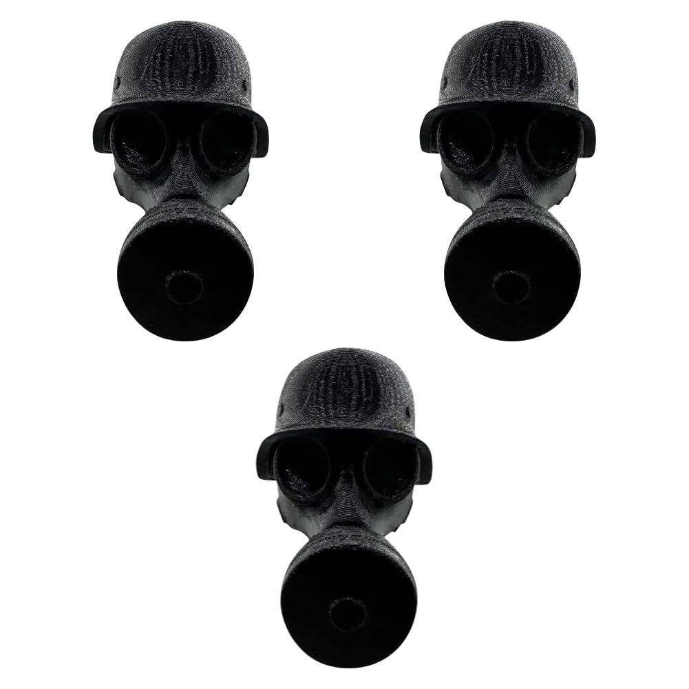 CTRLZS 3pc Beer Bottle Cap Dustproof Funny German Mask Universal Stopper for Party Accessories Bar Black
