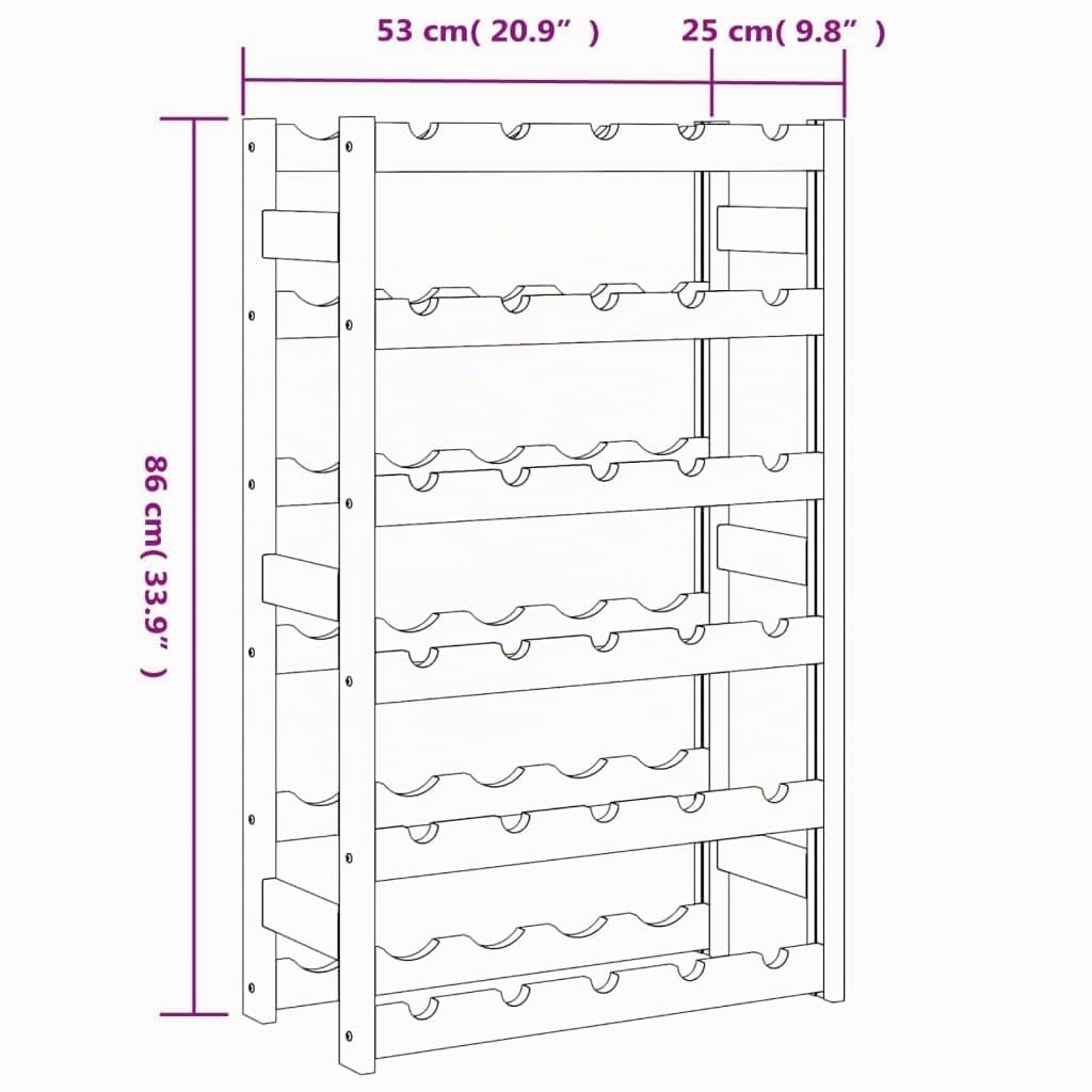 vidaXL Casier à Bouteilles pour 30 Bouteilles, Étagère à Vin avec Rangement, Casier à Bouteilles, Porte-Bouteilles, Moderne, Noir Bois de Pin Solide