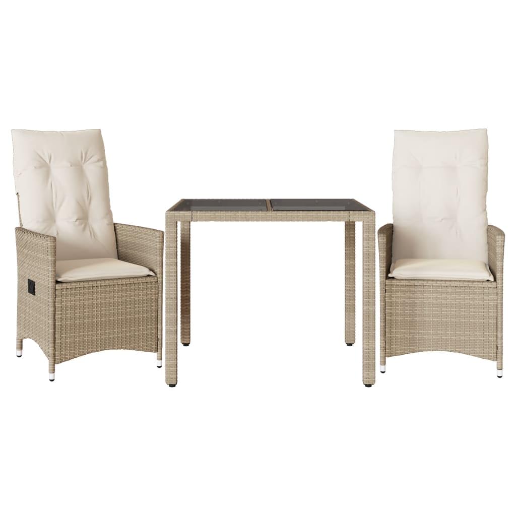 Ensemble de bistro de jardin en résine beige pour vos petits déjeuners au soleil