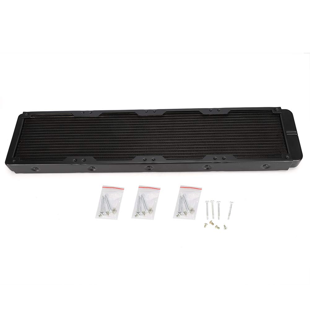 Zunate Czarny Aluminiowy Grzejnik 480 Mm |18-rurowy Wymiennik Ciepła
