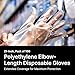 100 Count | KingSeal Poly Elbow Length Disposable Gloves, 21 inches from Fingertip to Cuff, Embossed Finish for Better Grip - 1 Pack of 100 (One Size Fits Most)