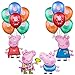 Décoration de Fête D'anniversaire Peppa Pig Ballons George Pig Hélium Feuille Ballons Peppa Pig Ballons Anniversaire pour Enfants George Peppa Pig Anniversaire Décor de Fête