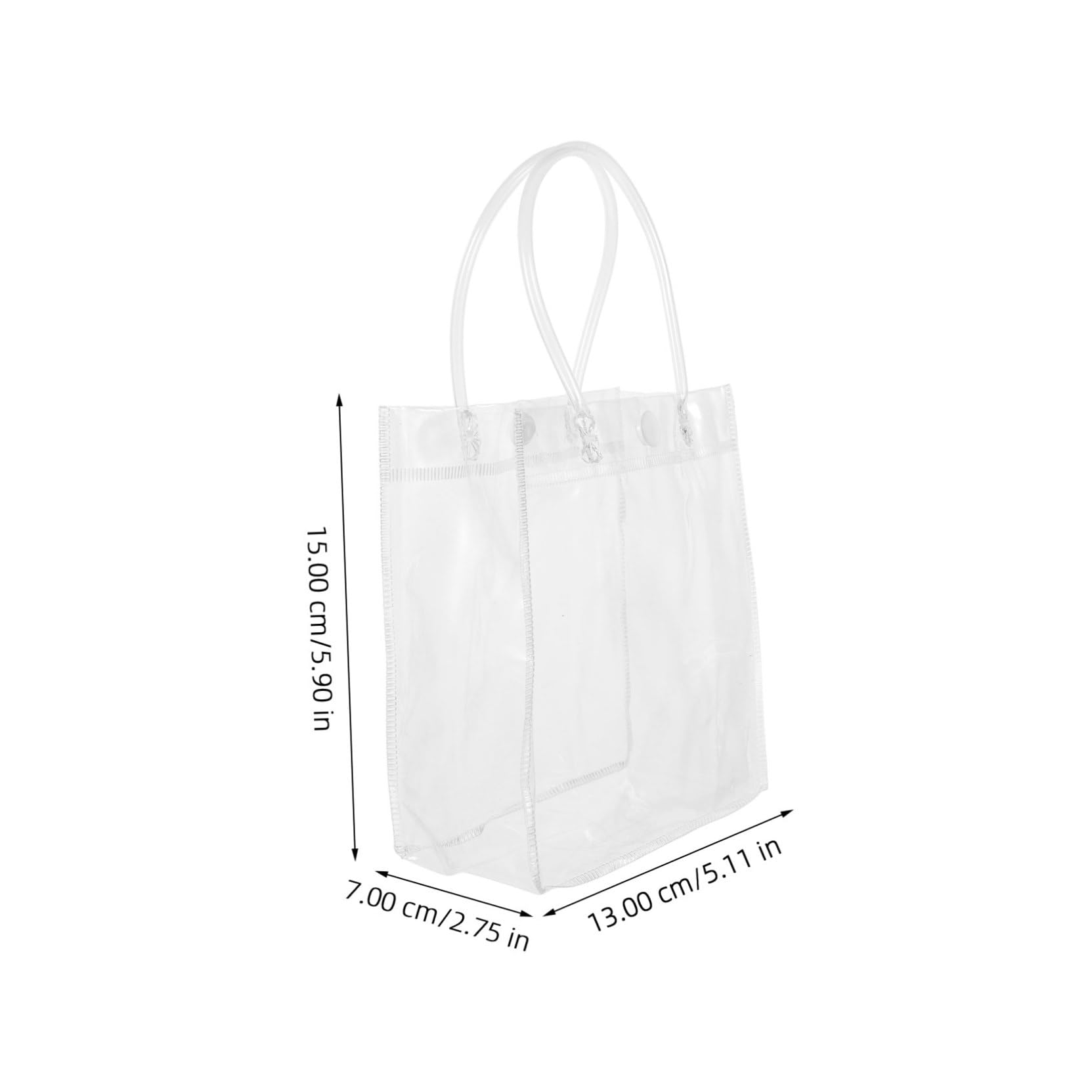 KOMBIUDA Sacchetti Regalo in Pvc Trasparente con Manici e Chiusura a Scatto 40 Pezzi Borse Eleganti e Versatili per Bomboniere e Eventi Memorabili