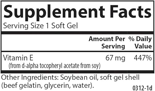Miniatura 4 de Carlson - E-Gems 100 UI Salud del Corazón y Bienestar Óptimo Antioxidante 250 geles blandos