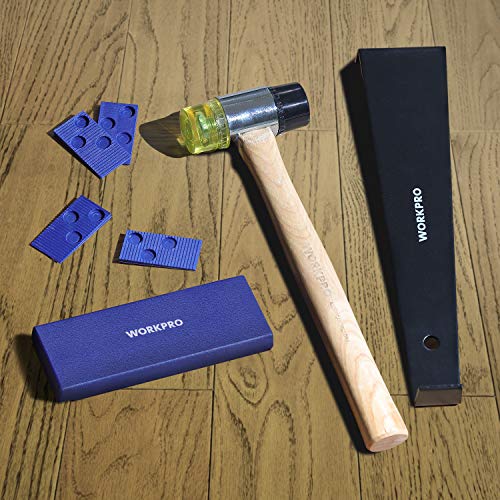 WORKPRO Laminate Wood Flooring Installation Kit with Reinforced Double-Faced Mallet, Heavy Duty Pull Bar, Tapping Block and 30-Piece Spacers Included - Thumbnail 5