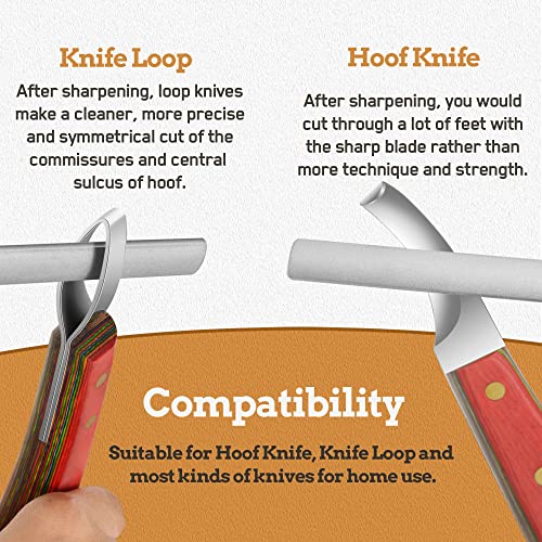 Antidious Hoof Knife Sharpener, 5 inch Farrier tool Honing Rod with