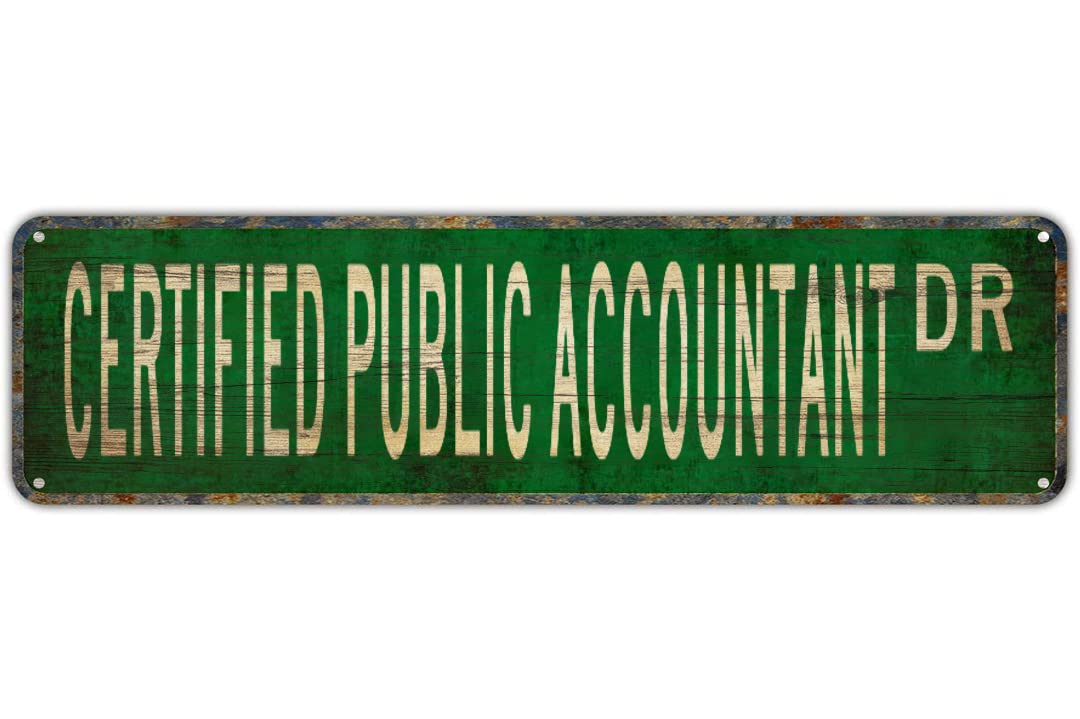 CERTIFIED PUBLIC ACCOUNTANT DR Vintage Tin Signs Art Plaque Aluminum for Bedroom Kitchen Garden Wall Bar Club Coffee Hanging Home Decor 4x16 Inch