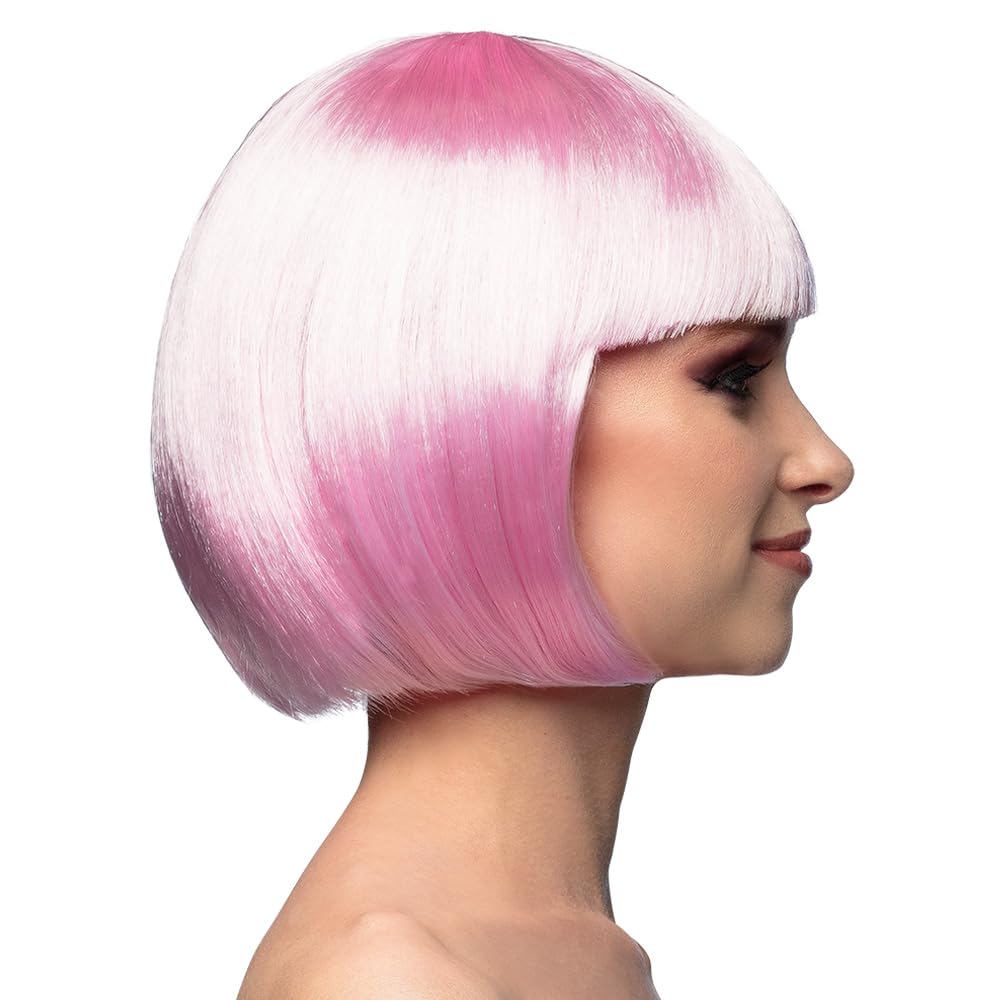 Bigiemme Parrucca Rosa a Caschetto con Frangia