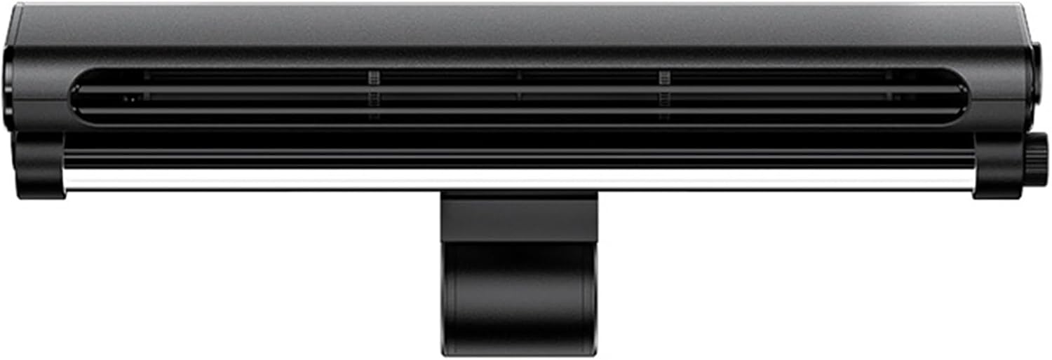 Monitor Fan with Light, Clip On Computer Fan with Stepless Wind Speed, Ultra Quiet USB Desk Fan Small Tower Fan for Desk, Suitable for Flat and Curved Monitor