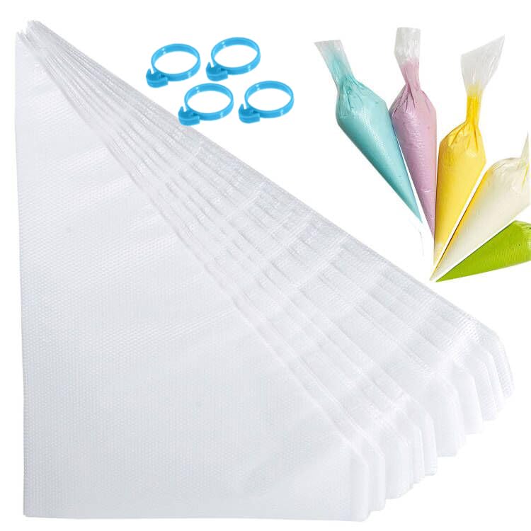 Piping Bags,Pastry Bags 12inch 100pcs,Disposable Icing Piping Pastry Bags for Cookie Cake Decorating Supplies, Anti Burst and Non-Slip Thicken Cake Decorating Bags
