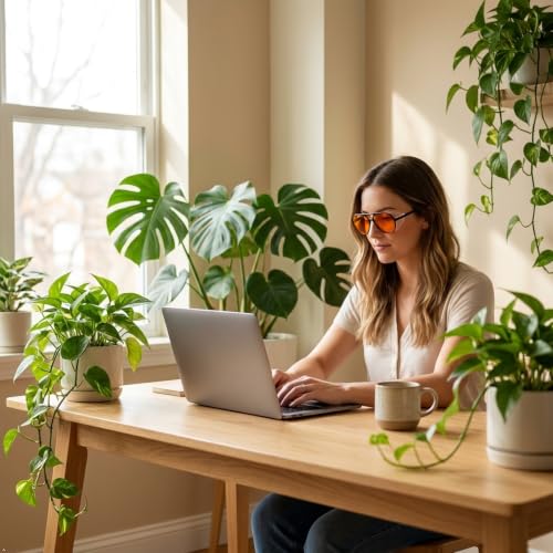 Image of Eyekepper Blue Light Glasses for Woman /Men /Women, Blocking, Fit over Amber