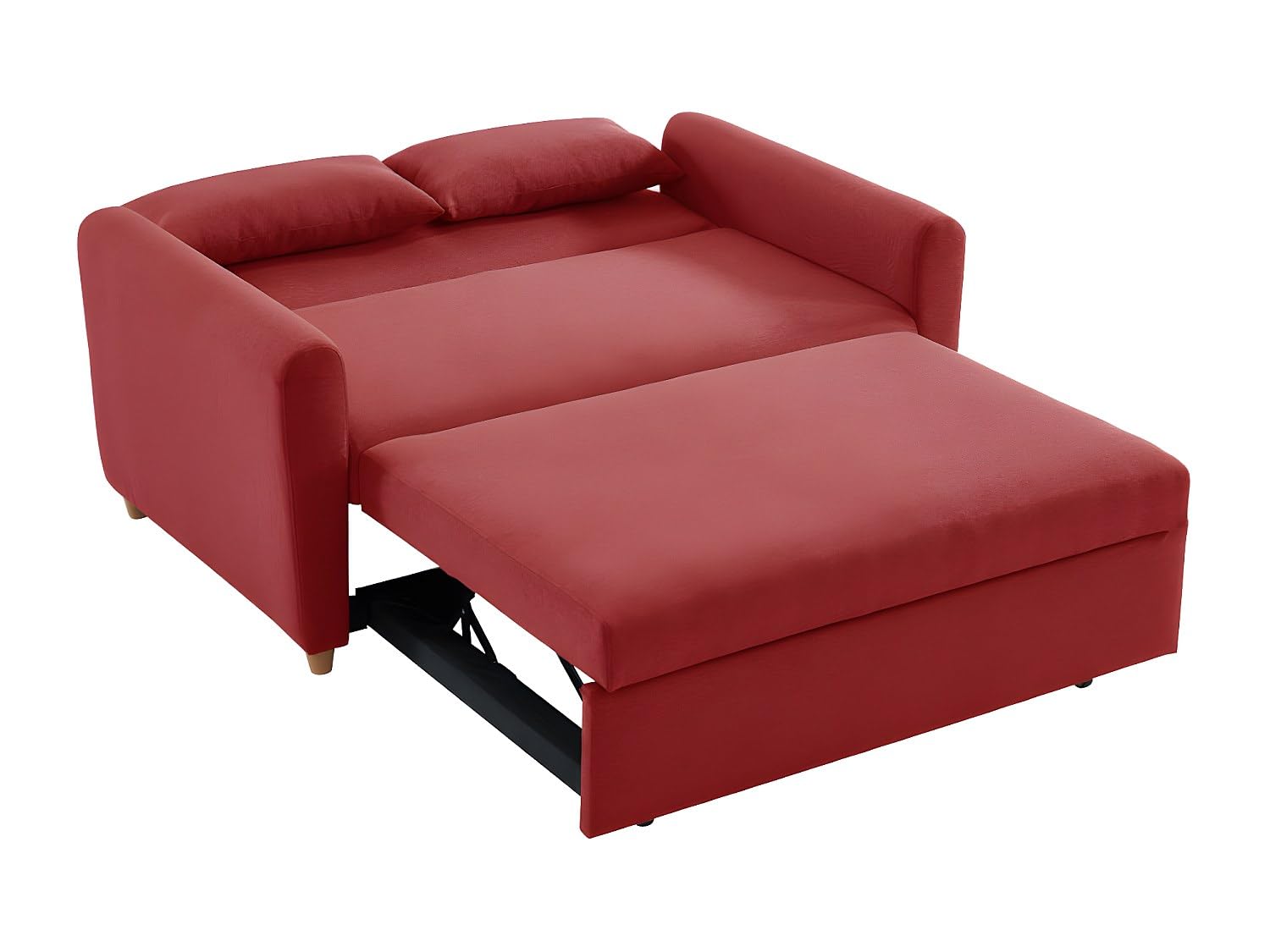 Chic Canapé-lit - Contemporain & Convertible - 2 en 1 rouge bordeaux 122x204x55 cm velours14241 - Maison