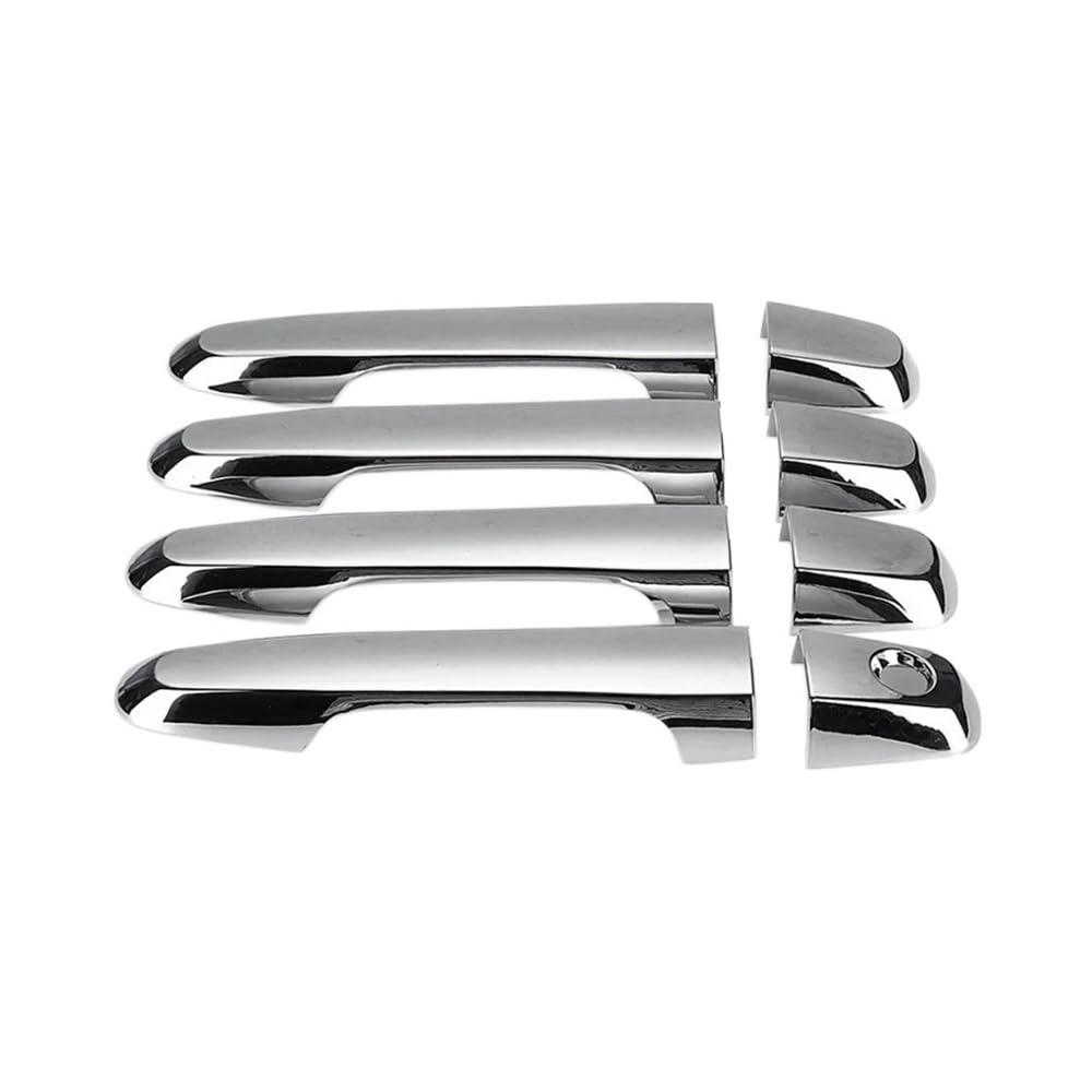 YMYYQW Car Outer Door Handle 1Set for Triton L200 ML MN MQ 2005-2017 Car Black Front Rear Exterior Door Handle Cover Trim Sticker Cap Lid