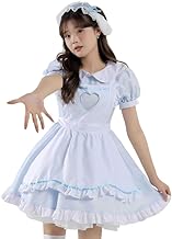 Sharphon REI409 Maid Clothes, Heart Chest Headband, Rabbit Ears, 6 Colors, S - 5XL, Large Size, 5-Piece Set, Short Sleeve, High Quality, Cute, Lolita, Cosplay, Event, School Festival, Cultural