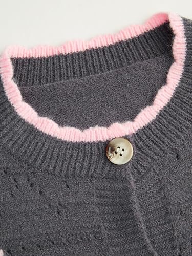 CIDER Cardigan Sweaters for Women Trendy Cute Sweaters Long Sleeve Crew Neck Heart Print Cardigans Spring Fall Outfits2