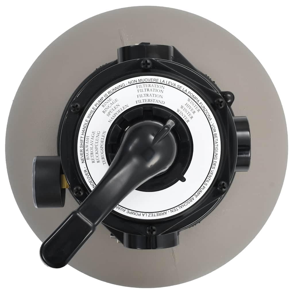 vidaXL Zwembadzandfilter Met 4-positie ventiel 350 mm grijs