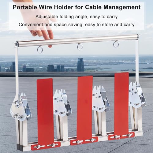 Soporte de almacenamiento de cables de acero inoxidable con acabado robusto 4