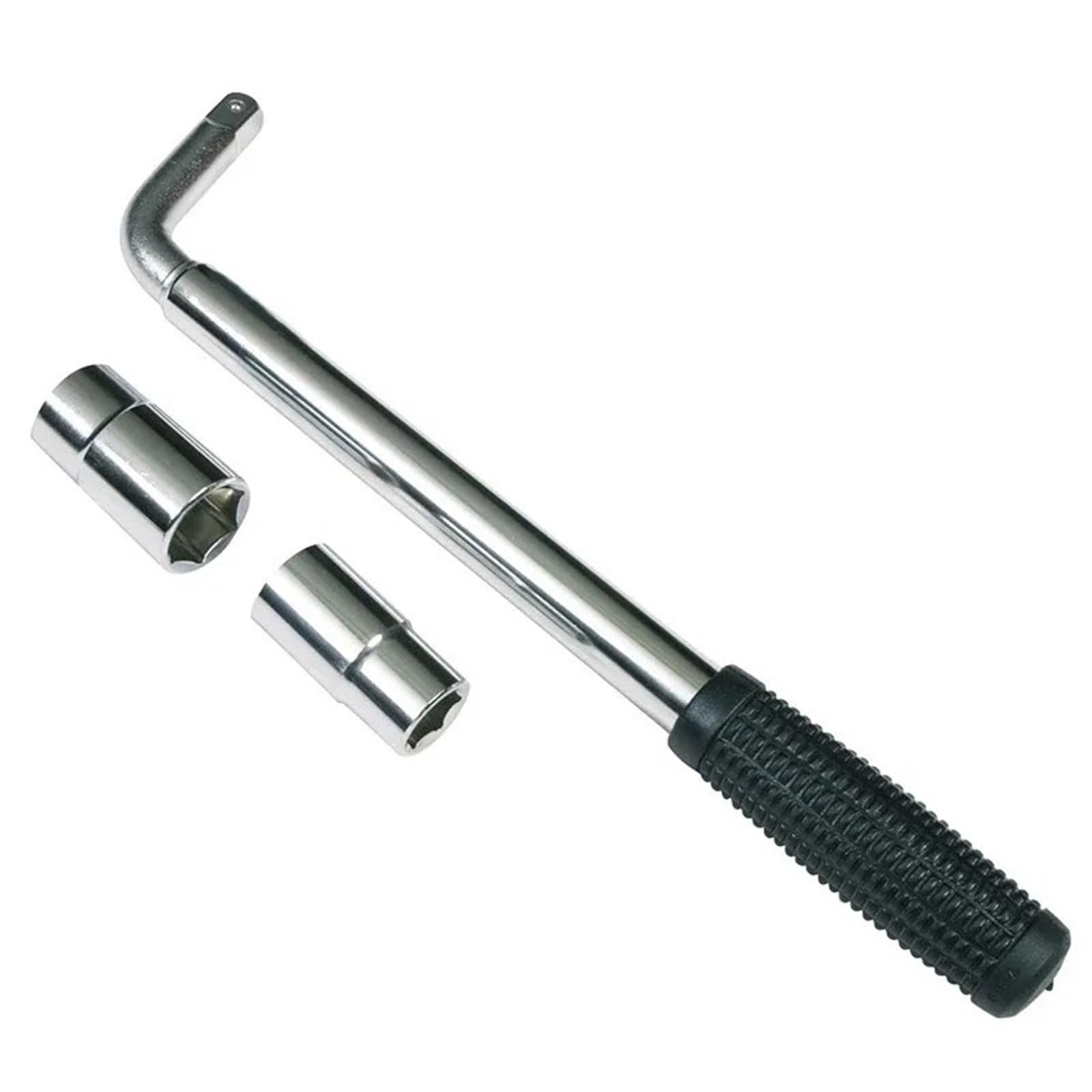 Teleskop-Radmutternschlüssel mit Stecknüssen, Kfz-Reparaturwerkzeug 17/19, 21/23 mm