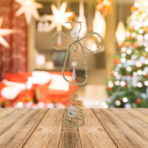 Remate ligero para árbol de Navidad de ángel que no dobla las ramas altas 7