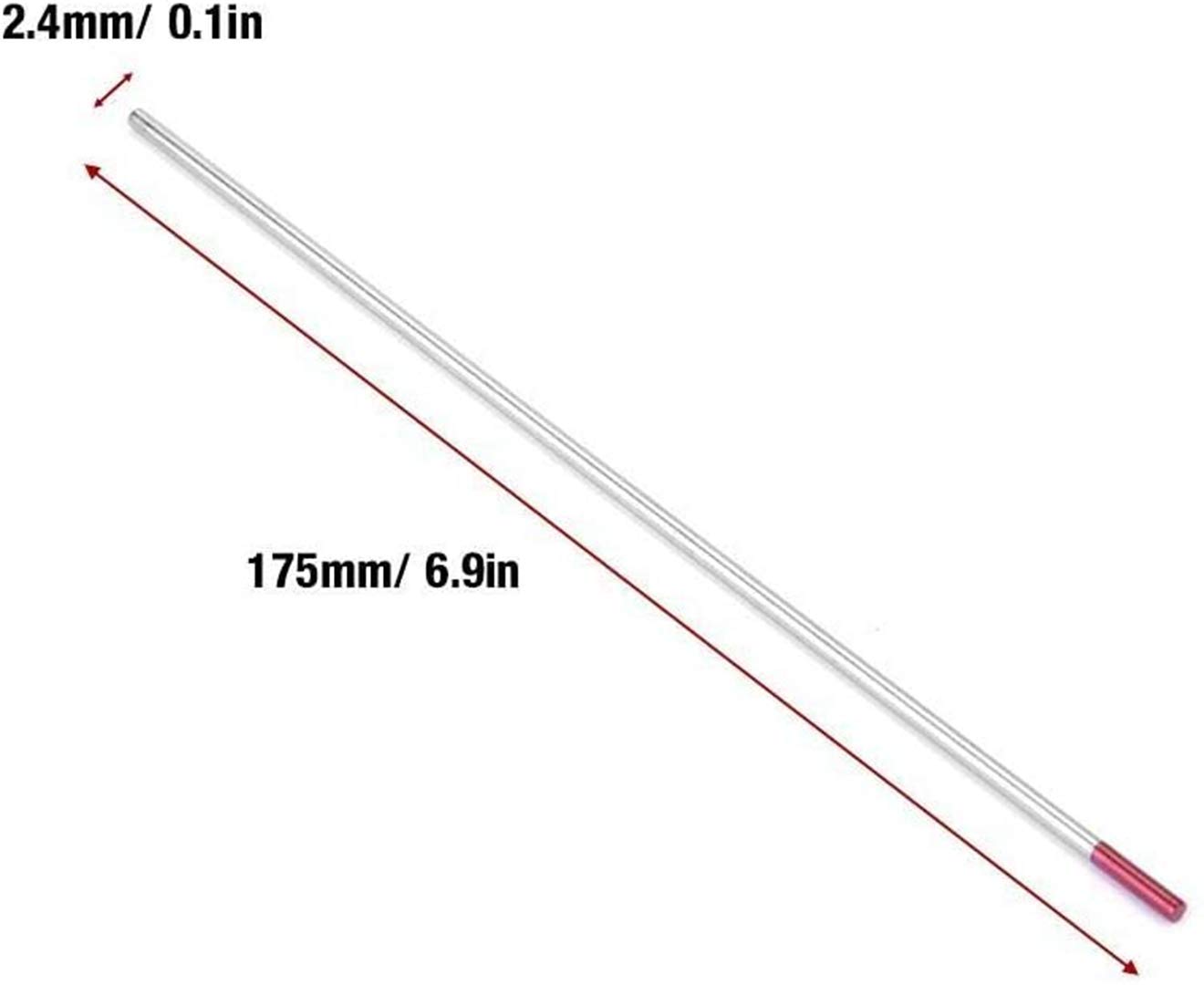 Amazon | TIG溶接 タングステン電極棒 2.4mm×175mm トリタンWT-20 