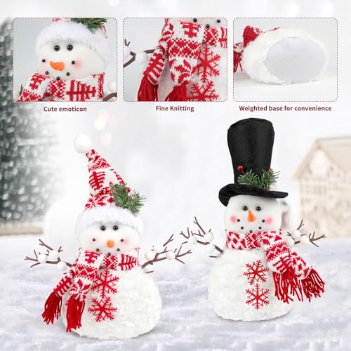 2pcs-Christmas-Snowman-Plush-Xmas-Stuffed-Snowman-Christmas-Snowman-Decorations-Plush-Snowman-Decor-for-Indoor-Table-Christmas-Day-Holiday-Party-Bedside-Table-Winter-Decoration-Birthday-Gift 2pcs Christmas Snowman Plush Xmas Stuffed Snowman Christmas Snowman Decorations Plush Snowman Decor for Indoor Table Christmas Day Holiday Party Bedside Table Winter Decoration Birthday Gift