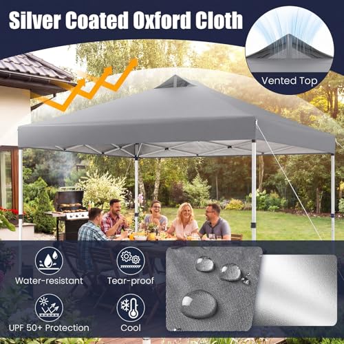 Image of Tangkula 10 x10 Ft Pop Up Canopy with Center Lock