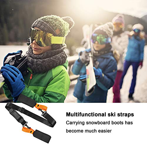 image for Broadsheet Ski Strap and Ski Boot Strap, Adjustable Cushioned Shoulder