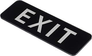 PATIKIL Self Adhesive Exit Sign, Acrylic 6"x2" Waterproof Door Sticker Wall Mounting Sign for Office Business Hotel, Black