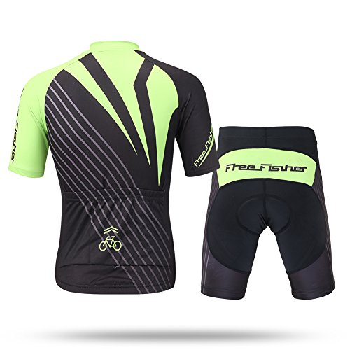 Free Fisher Kids Boys' Girls' Short Sleeve Cartoon Cycling Jersey Set/Top/Short,Jersey Set Racing,9-11 Years #TOP1