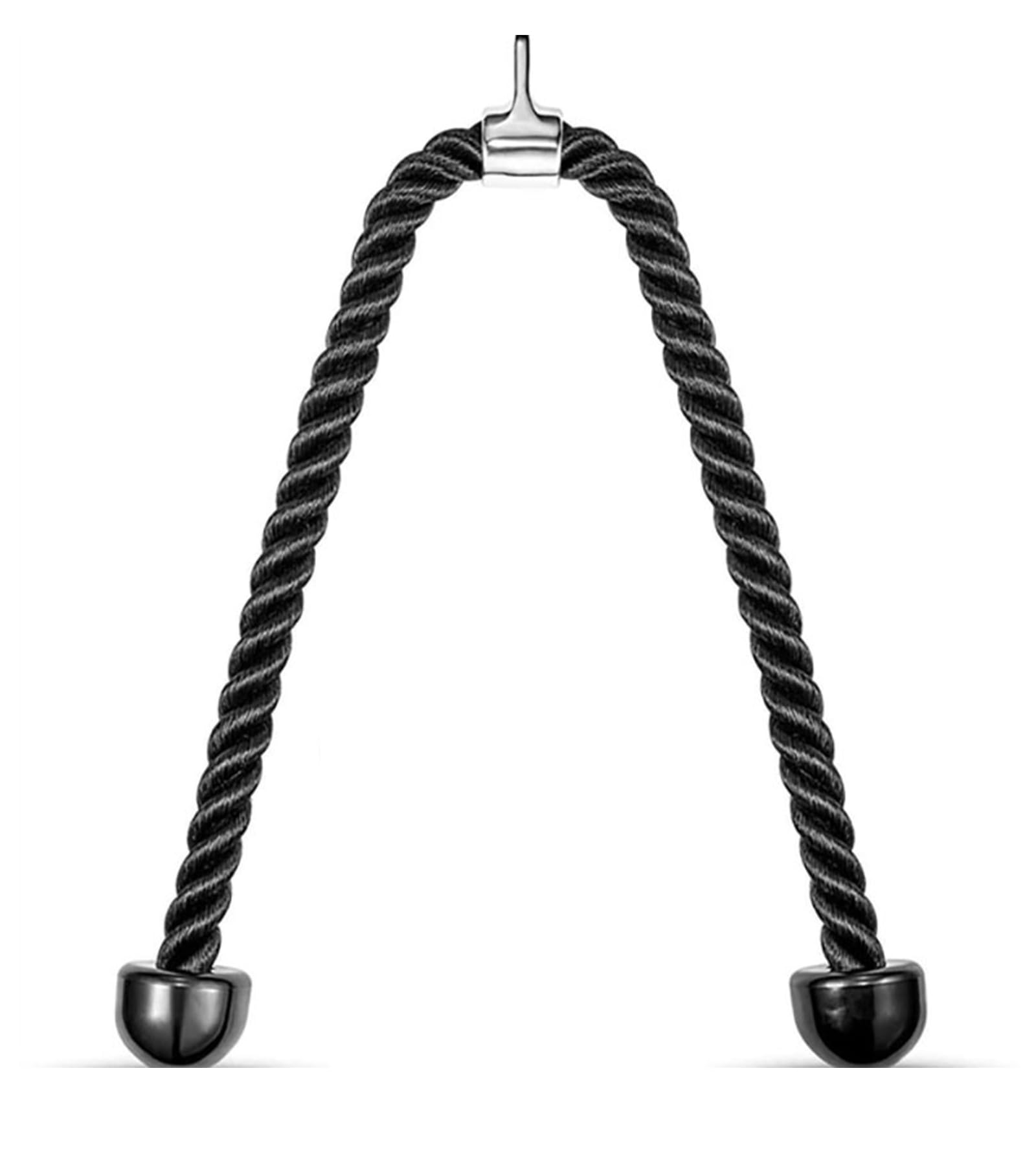 Brother Yixiu Double Length Tricep Pull Down Rope - 55 Inches Attachment for Cable Machine - Heavy Duty Long Tricep Pull Down Rope - 4 Feet 7 Inch