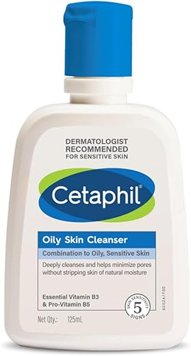 Cetaphil Oily Skin Cleanser , Daily Face Wash for Oily, Acne prone Skin , Gentle Foaming, 125ml