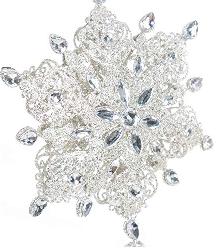 Topadorn Tree Topper Metal Silver Star Snowflake Treetop Festive Party Home Xmas, Kali #TOP4