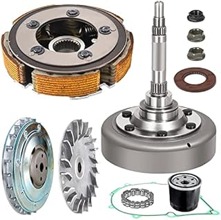 TUNTROL Primary Sheave Clutch Kits Assembly Fit for Yamaha ATV UTV, Includes Clutch, Filter, Drum, Housing, One-Way Bearing For 2004-2007 Yamaha Rhino 660