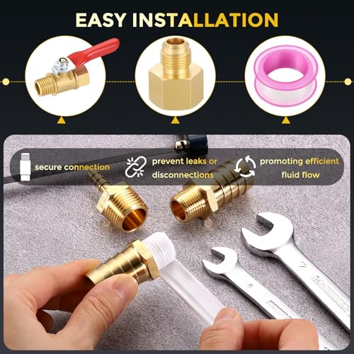 Adaptador de extensión hexagonal 1/2 NPT hembra a macho flare para grifo 6