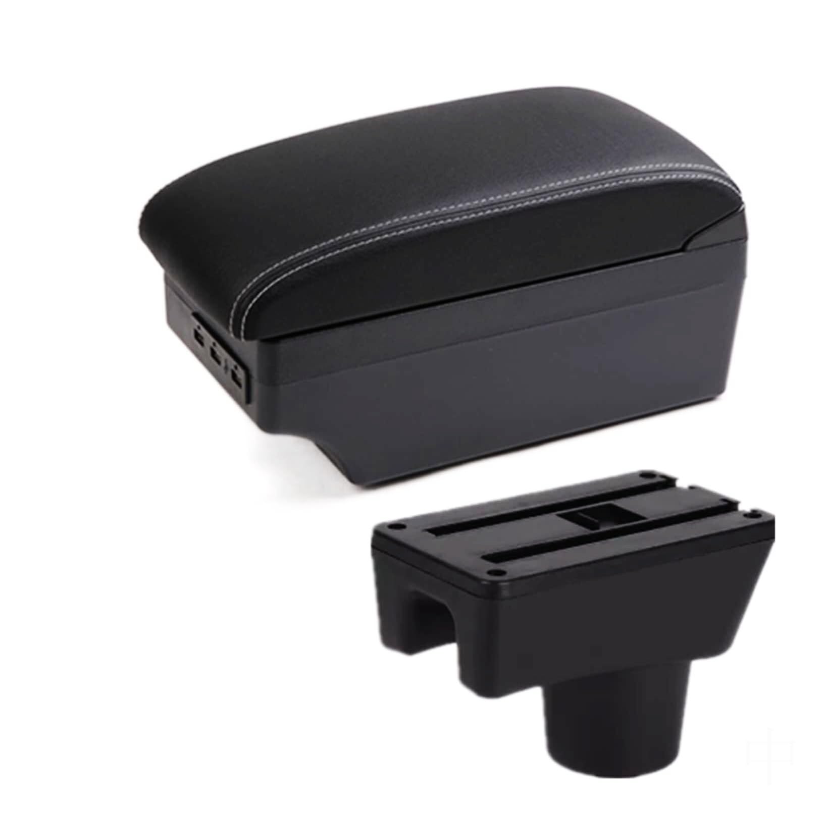 GTDTKGANAK Storage Box For Mitsubishi For Mirage 2012-2023 Center Console Armrest Storage For Box with USB Charging Retrofit(C3 7 Usb)