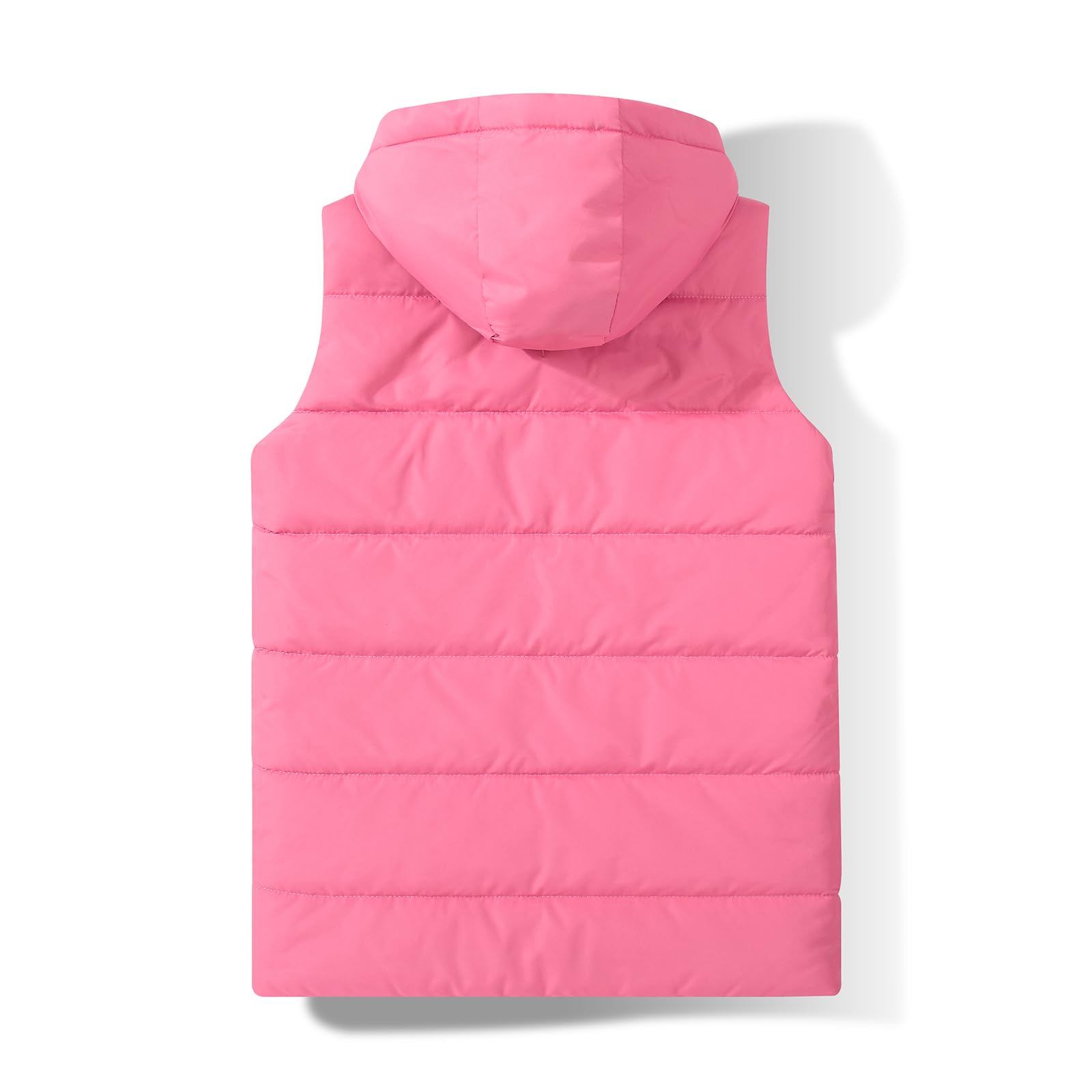 JOYSON Gilet imbottito per bambini, senza maniche, trapuntato, con cappuccio, età 5-14 anni