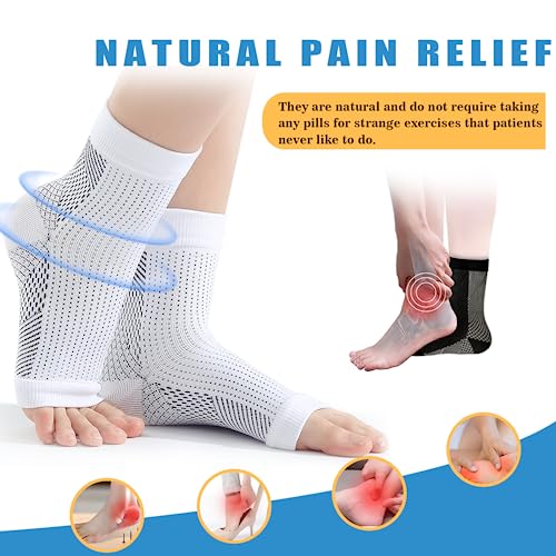 Image of Neuropathy Socks for Women, 6Pairs Compression Socks for Neuropathy Pain | Soothe Compression Socks for Neuropathy Pain, Ankle Brace Plantar Fasciitis Swelling Relief (L /XL)