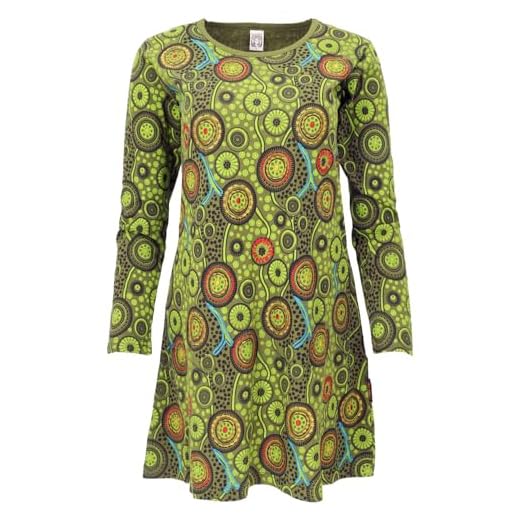 Guru-Shop Hippie minikleid Boho Chic, Tunika, dam, bomull, kort kläder alternativ kläder