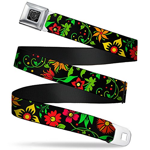 Cinturón de seguridad Buckle-Down para niños ajustable color negro rojo