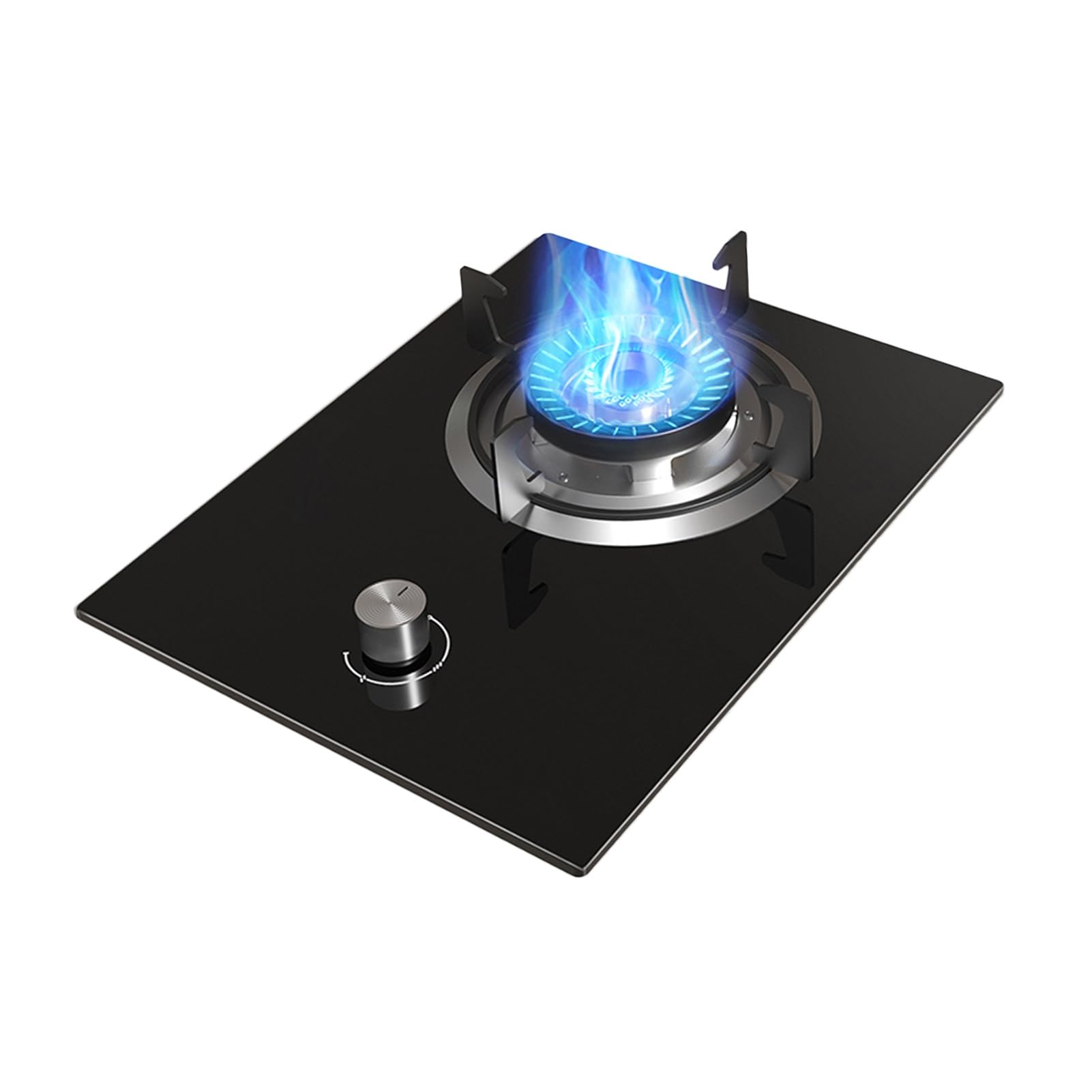 Cucina A Gas con 1 Bruciatore, Piano Cottura A Gas da 5,2 KW, Piano Cottura da Cucina, con Protezione Antispegnimento, for Gas Naturale/Gas di Petrolio Liquefatto(NG)