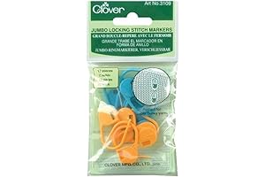 Clover Jumbo Locking Stitch Markers with Holder