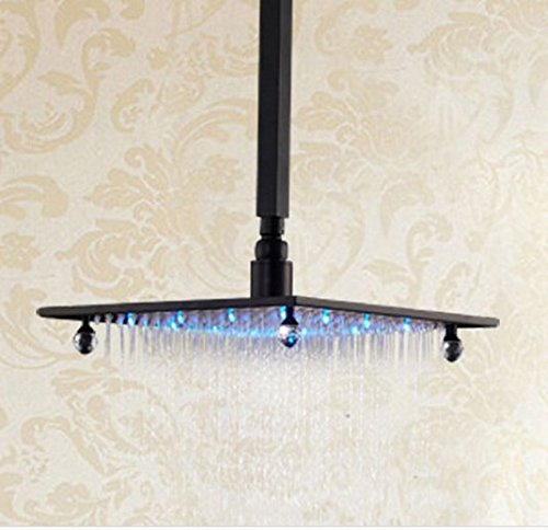 Douche plafond LED bronze mitigeur Gowe à levier unique confort