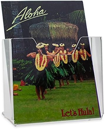 Source One Deluxe Vertical Postcard Holder Clear Acrylic - Counter