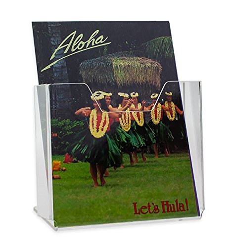 Source One Deluxe Vertical Postcard Holder Clear Acrylic - Counter Top (1 Pack)